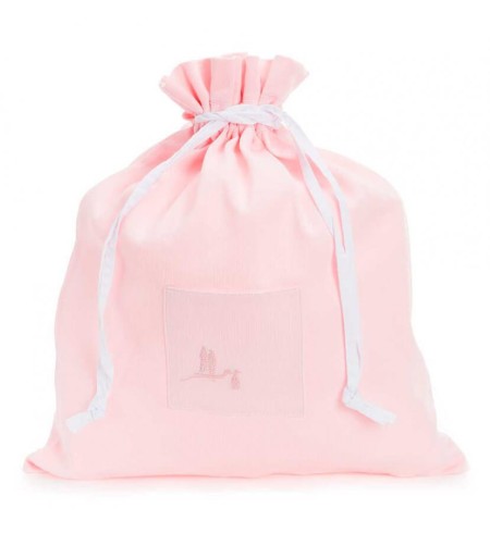 Canastilla chupete personalizado y complementos para recién nacido rosa
