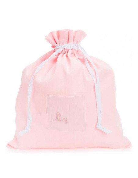 Canastilla chupete personalizado y complementos para recién nacido rosa