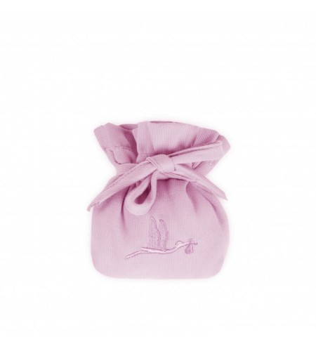 Canastilla chupete personalizado y complementos para recién nacido rosa