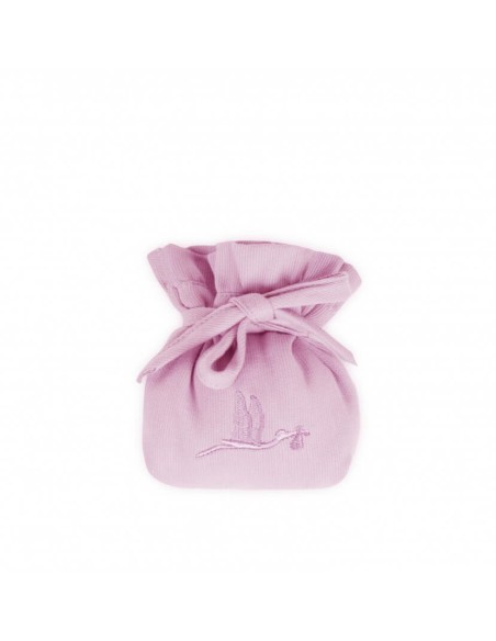Canastilla chupete personalizado y complementos para recién nacido rosa