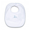 Canastilla babero y chupete personalizado con complementos para recién nacido azul