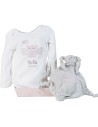 Regalo body y doudou personalizado rosa