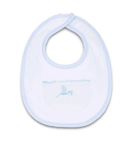 Babero con bolsillo delantero y body personalizado azul