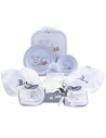 Regalo Vajilla Infantil y Set de Baberos Recién Nacido gris