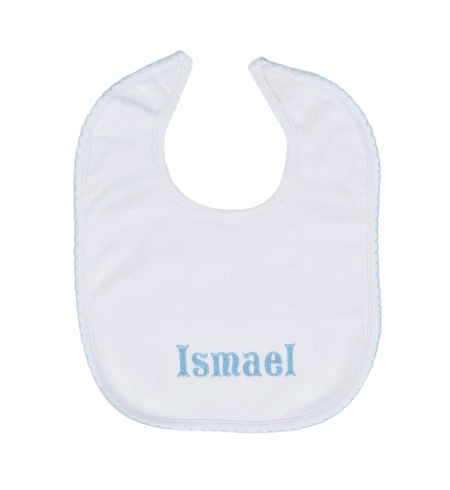 Canastilla Bebé Mi Babero Bordado azul