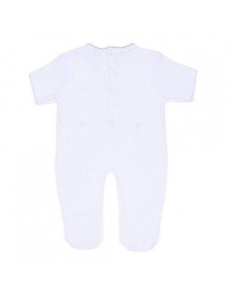 Canastilla Bebé Mi Babero Bordado gris