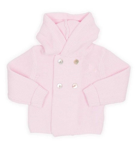 Chaqueta Bebé Clásica Punto Rosa