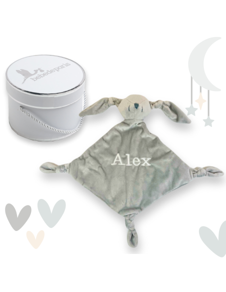Doudou y Chupete Personalizado con Nombre del Bebé | Regalo Único - Bebé de París