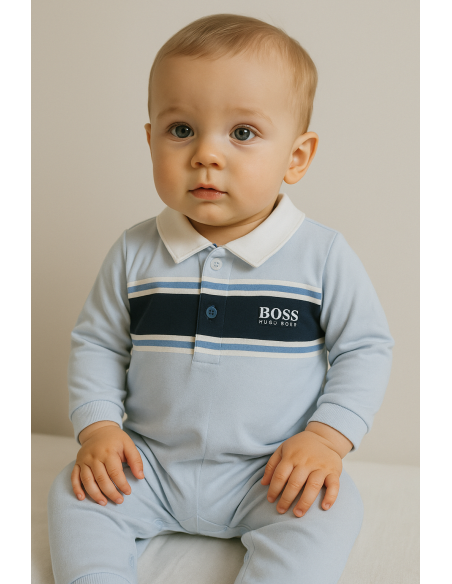 Canastilla Hugo Boss Serenity Stripes para Bebé | Regalo de Marca, Estilo y Lujo - Bebé de París