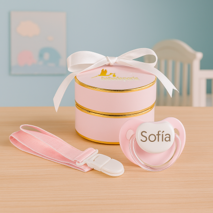 Chupete personalizado rosa 2