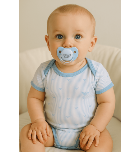 Canastilla Bebé Armani Bodies | Ropa de Lujo y Regalo Premium - Bebé de París