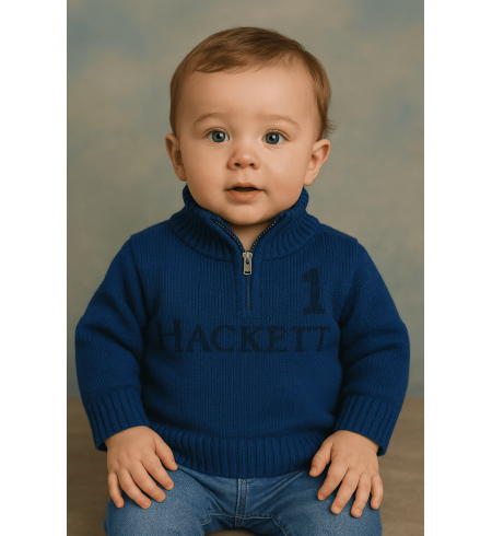 Jersey con cremallera Hackett para bebé | Estilo británico premium