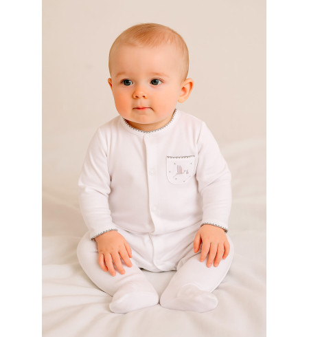 Canastilla con manta, pijama y doudou personalizados | Regalo único para recién nacido