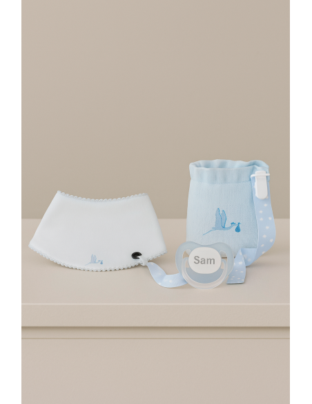 Set chupete y bandana para bebé | Accesorios con estilo para recién nacido