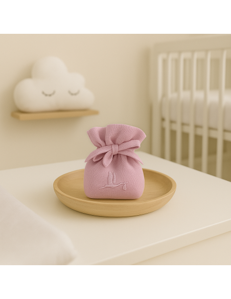 Set de algodón con chupete y babero personalizado | Regalo tierno para recién nacido
