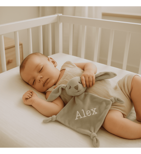 Lámpara de Luz, Oso de Peluche, Pijama, Doudou y Manta Personalizada | Regalo Completo para Bebé