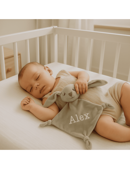 Lámpara de Luz, Oso de Peluche, Pijama, Doudou y Manta Personalizada | Regalo Completo para Bebé
