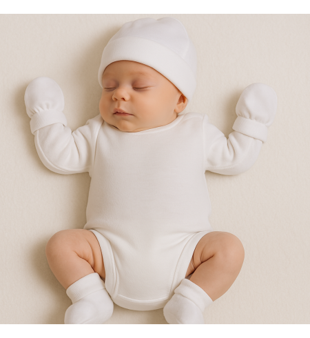 Cesta Bebé Serenity Plena | Canastilla Natural, Completa y Personalizable - Bebé de París