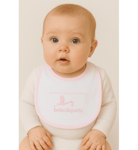 Set de baberos bordados con nombre del bebé | Regalo personalizado y práctico