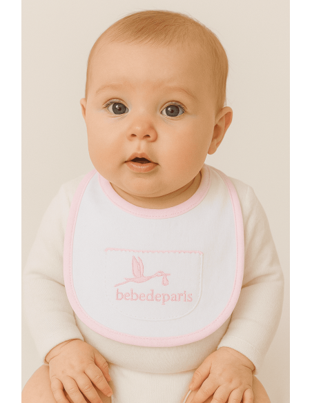 Set de baberos bordados con nombre del bebé | Regalo personalizado y práctico