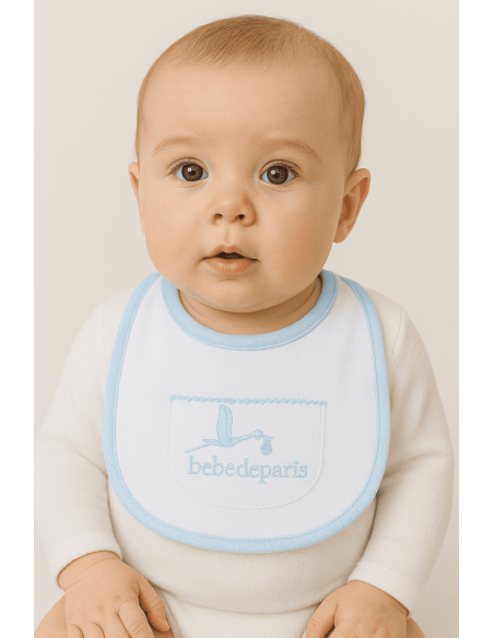 Set de baberos bordados con nombre del bebé | Regalo personalizado y práctico
