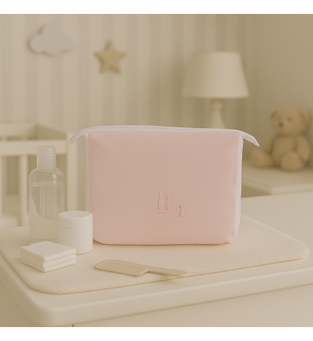 Canastilla, babero y chupete personalizado con complementos para recién nacido | Regalo único y práctico