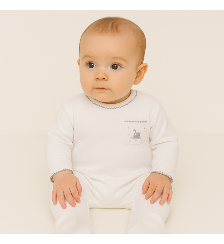 Canastilla con Babero Bordado para Bebé | Regalo Personalizado - Bebé de París