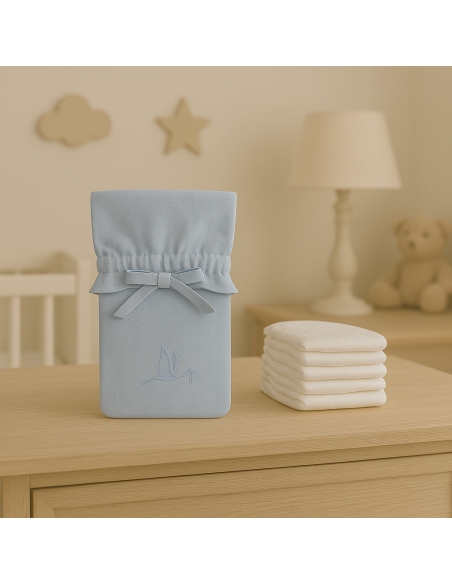 Canastilla con Babero Bordado para Bebé | Regalo Personalizado - Bebé de París