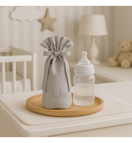 Canastilla con Babero Bordado para Bebé | Regalo Personalizado - Bebé de París