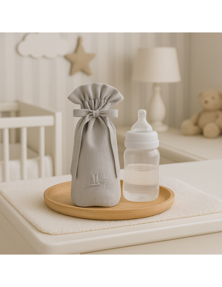 Canastilla con Babero Bordado para Bebé | Regalo Personalizado - Bebé de París
