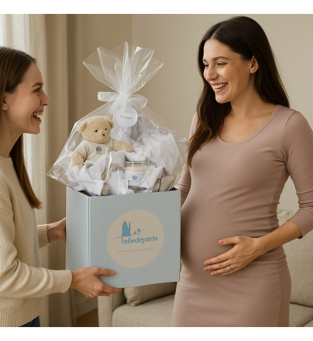 Regalo personalizado con manta y doudou bordados | Ideal para recién nacido