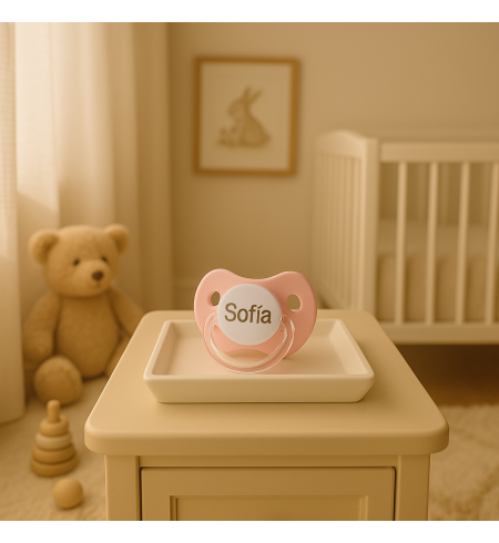 Set Personalizado: Gorro, Manoplas, Patucos y Chupete con Nombre + Oso de Peluche | Regalo para Bebé