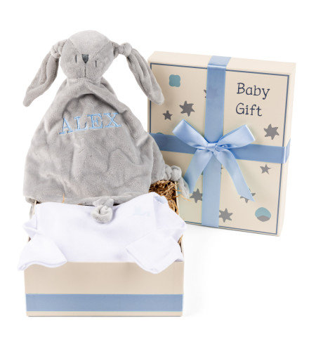 Caja Regalo con Body Básico y Dou-Dou Personalizado – Ropa y Accesorios para Bebé