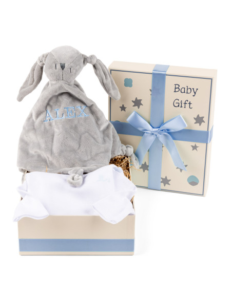 Caja Regalo con Body Básico y Dou-Dou Personalizado – Ropa y Accesorios para Bebé