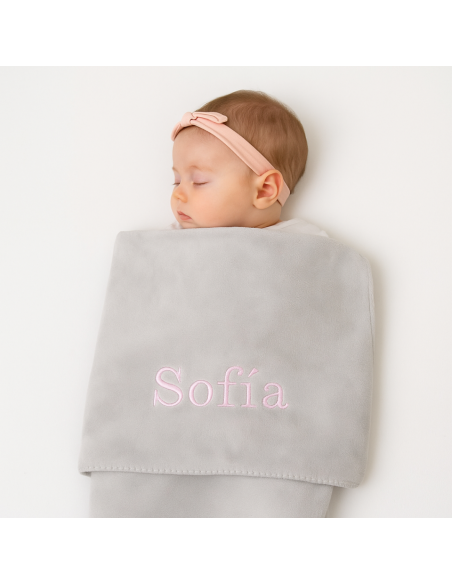 Manta Personalizada para Bebé con Nombre | Regalo Único - Bebé de París