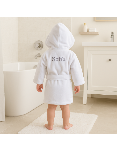 Canastilla Bebé con Albornoz Bordado | Regalo Personalizado - Bebé de París