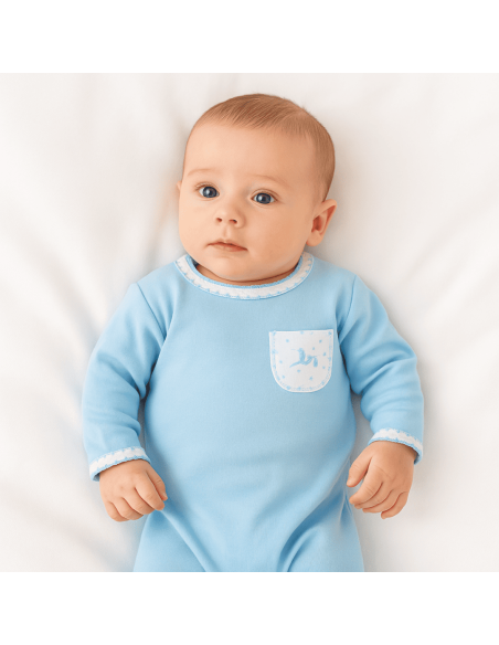 Canastilla con Babero Bordado para Bebé | Regalo Personalizado - Bebé de París