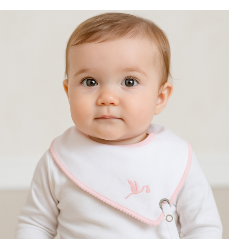 Babero bandana con chupete personalizado | Canastillas bebé