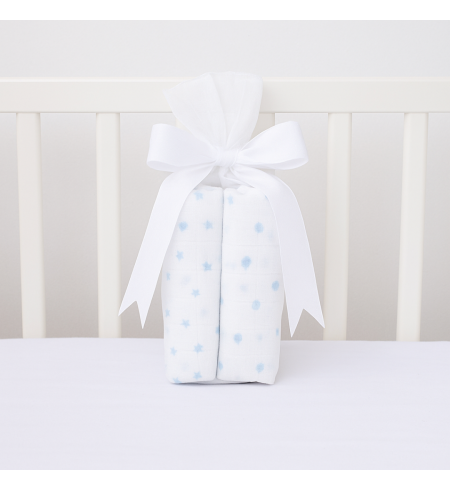 Kit albornoz bordado, muselina y osito | Regalo personalizado para recién nacido