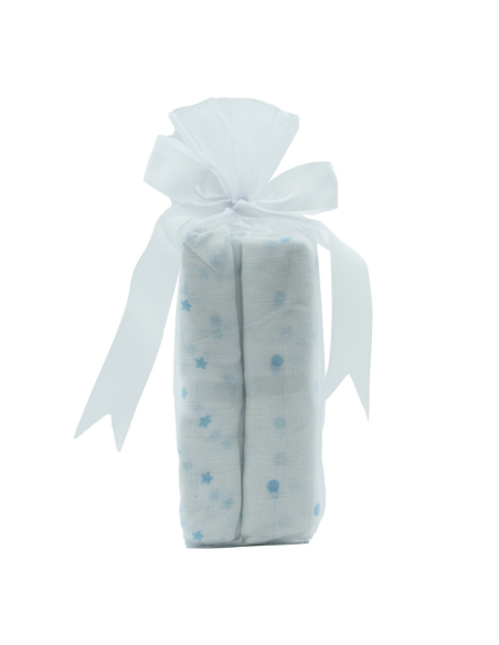 Kit albornoz bordado, muselina y osito | Regalo personalizado para recién nacido