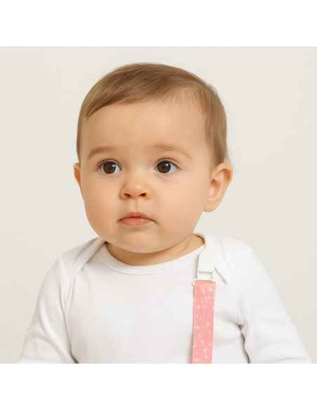 Pack de 2 chupetes personalizados con sujetachupete | Regalo único y práctico para bebé