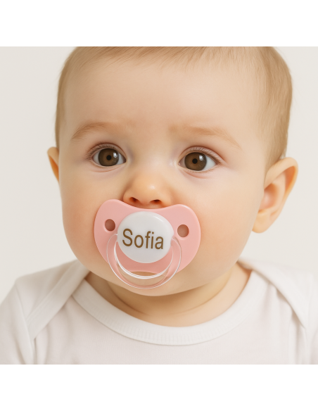 Muselina, babero y chupete personalizado | Regalo ideal para recién nacido