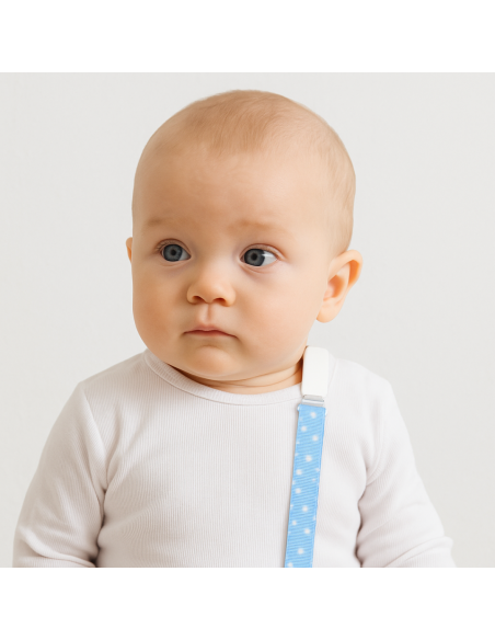 Pack de Doudou y 2 chupetes personalizados con nombre | Con sujetachupetes para bebé