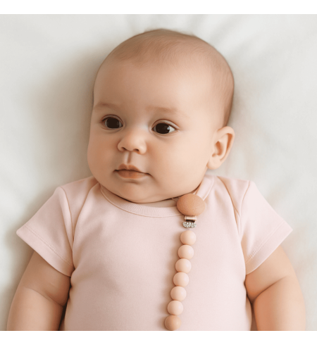 Set Personalizado con Chupete, Babero, Chupetero y Mordedor | Regalo para Bebé