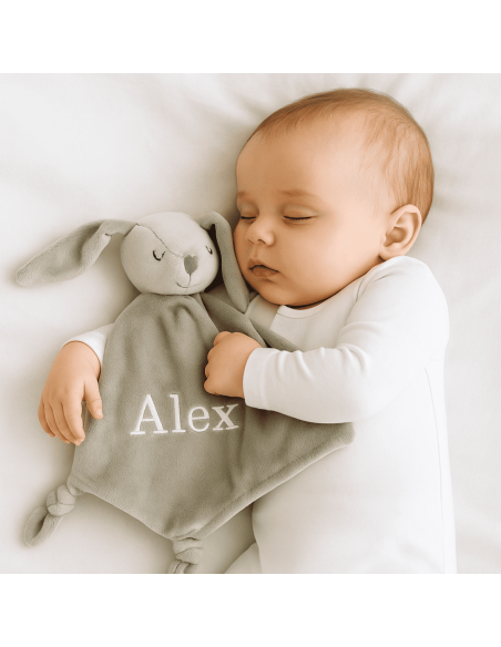 Lámpara de Luz, Oso de Peluche, Pijama, Doudou y Manta Personalizada | Regalo Completo para Bebé