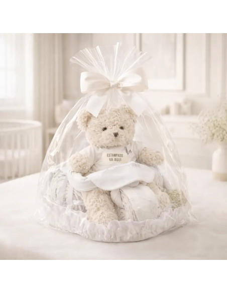 Tarta de Pañales Osito Motero | Regalo Divertido para Bebé - Bebé de París