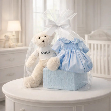 Ranita pelele de punto de smock nido de abeja | Elegante y suave para recién nacido