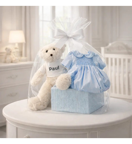 Ranita pelele de punto de smock nido de abeja | Elegante y suave para recién nacido