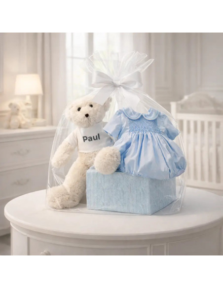 Ranita pelele de punto de smock nido de abeja | Elegante y suave para recién nacido