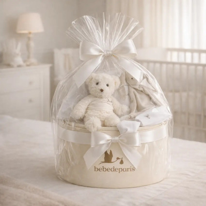 Canastilla Bebé Serenity Esencial | Regalo Natural, Elegante y Personalizable - Bebé de París